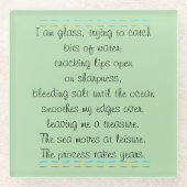 Strandpoëzie Glazen Onderzetter (Voorkant)