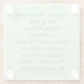 Strandpoëzie Glazen Onderzetter (Achterkant)