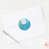 Strandpretfoto-sticker Ronde Sticker (Envelop)