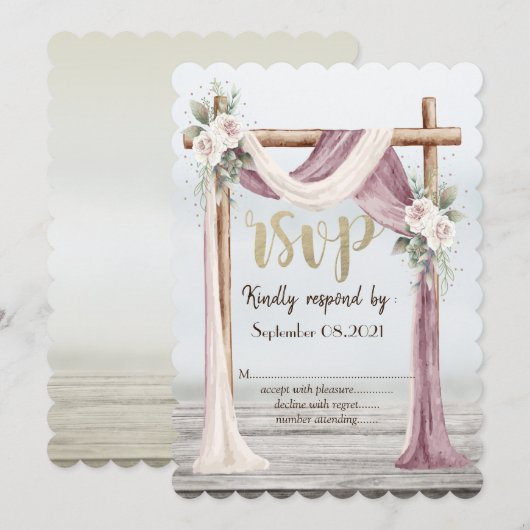 Strandprieel RSVP Kaart (Voorkant / Achterkant)