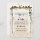 Strandprieel Trouw Save the Date Uitnodiging (Voorkant)