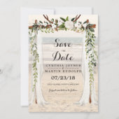 Strandprieel Trouw Save the Date Uitnodiging (Voorkant)