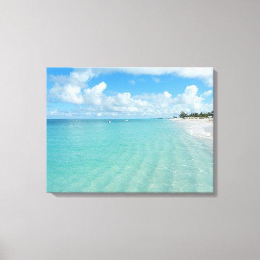 Strandprint - Grace Bay Beach Canvas Afdruk (Voorkant)