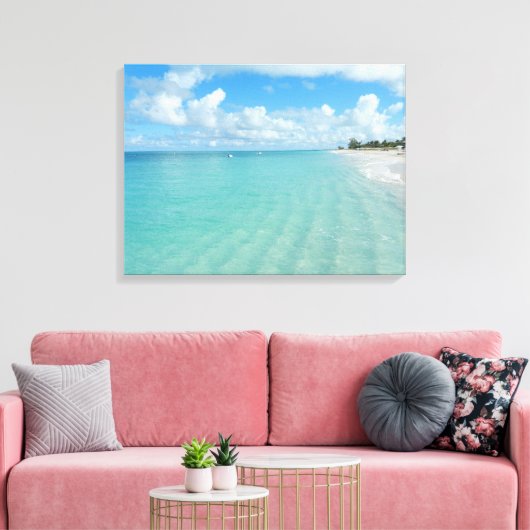 Strandprint - Grace Bay Beach Canvas Afdruk (Insitu (Woonkamer))