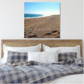 Strandprint met Love Quote Canvas Afdruk (Insitu (Slaapkamer))