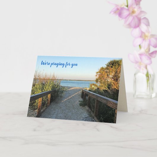 Strandpromenade Gebedsboodschap voor Jou Schriftuu Kaart (Orchidee)