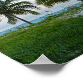 Strandpromenade op de Bahama's bij zonsondergang Poster (Hoek)