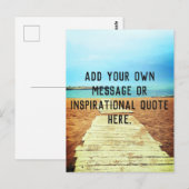 Strandpromenade - Voeg je eigen bericht of citaat  Briefkaart (Voorkant / Achterkant)