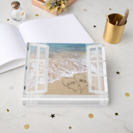 Strandraam met citaat gastboek gastenboek