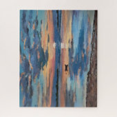 Strandreflecties, volle maan legpuzzel (Verticaal)