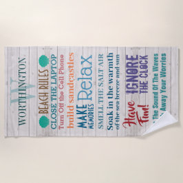 Strandregels Strandlaken