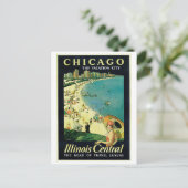 strandreis 1920 in Chicago Briefkaart (Staand voorkant)
