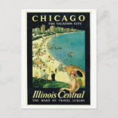 strandreis 1920 in Chicago Briefkaart (Voorkant)