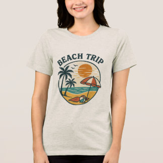 Strandreis Shirt, Strandvakantie Tri-Blend Shirt