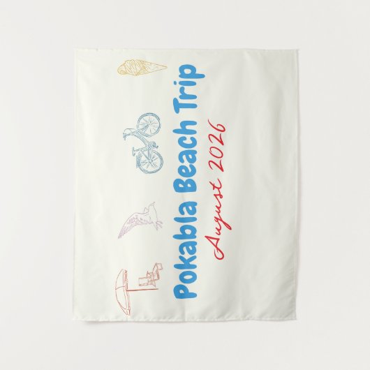 Strandreis Tapijt Wandkleed (Voorkant)