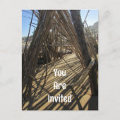 Strandreis Verzamelen Familiereünie Uitnodiging (Voorkant)