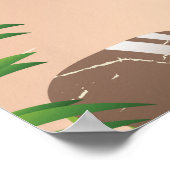  strandreisposter voor Durban Zuid-Afrika Poster (Hoek)