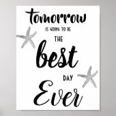 Strandrepetitie diner bord * Beste dag ooit Poster (Voorkant)