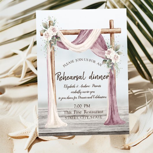 Strandrepetitie diner van Beach Arbor Kaart
