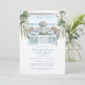 Strandrepetitiediner | winterhuwelijk kaart (Staand voorkant)