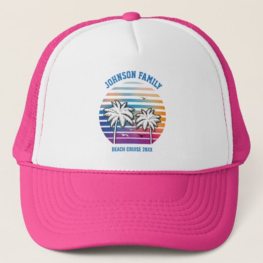 Strandreünie aangepaste cruise zomer vakantie trucker pet (Voorkant)