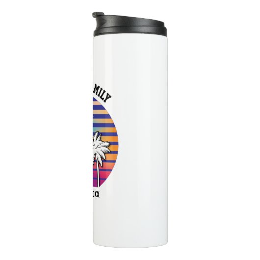 Strandreünie op maat cruise zomer vakantie thermosbeker (Geroteerd rechts)