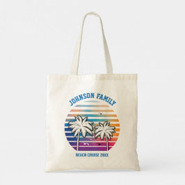 Strandreünie op maat gemaakte cruise zomer vakanti tote bag