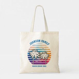 Strandreünie op maat gemaakte cruise zomer vakanti tote bag