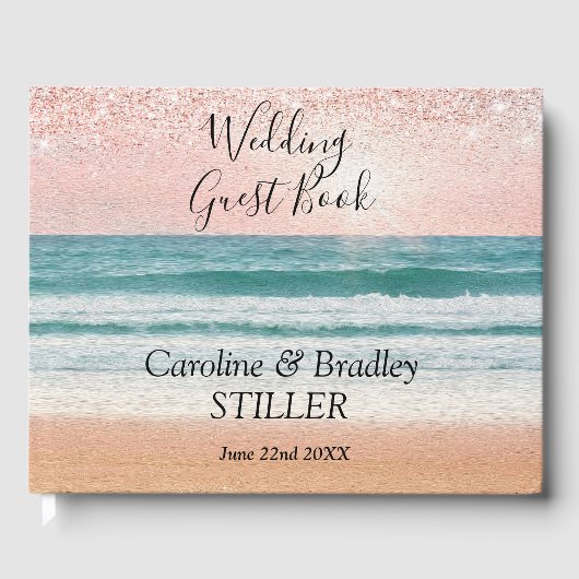 Strandromantiek: Elegant strand Gastenboek (Voorkant)