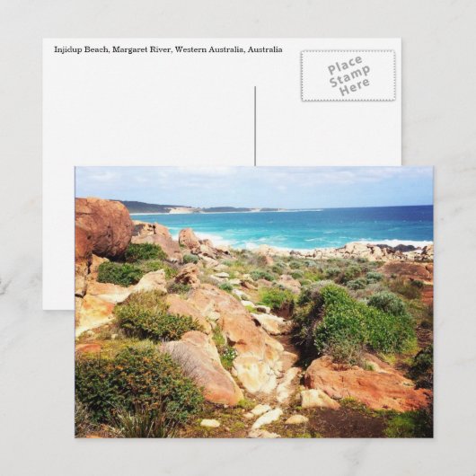 strandrotsen briefkaart (Voorkant / Achterkant)