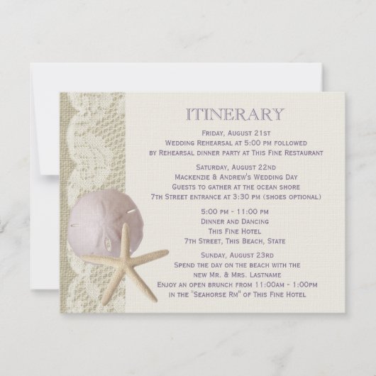 Strandroute Paarse Kaart (Voorkant)