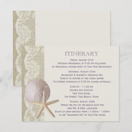  Strandroute Paarse Kaart (Voorkant / Achterkant)