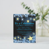 Strands of Stars uitnodiging voor 50e verjaardag (Staand voorkant)