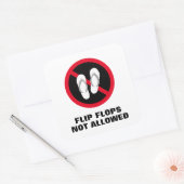 Strandsandalen niet toegestaan teken sticker voor  (Envelop)