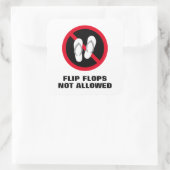 Strandsandalen niet toegestaan teken sticker voor  (Tas)