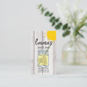 strandsap café liemonade lemon sunny sun visitekaartje (Staand voorkant)