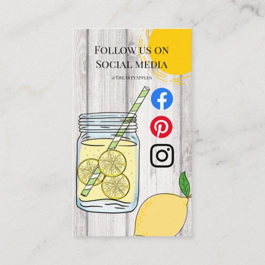 strandsap café liemonade lemon sunny sun visitekaartje (Achterkant)