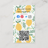 strandsap café liemonade lemon sunny sun visitekaartje (Achterkant)