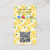 strandsap café liemonade lemon sunny sun visitekaartje (Achterkant)