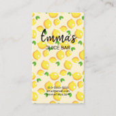 strandsap café liemonade lemon sunny sun visitekaartje (Voorkant)