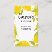 strandsap café liemonade lemon sunny sun visitekaartje (Voorkant)
