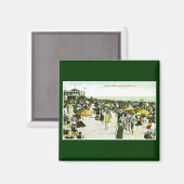 Strandscène, Asbury Park, New Jersey Magneet (Voorkant / Achterkant)