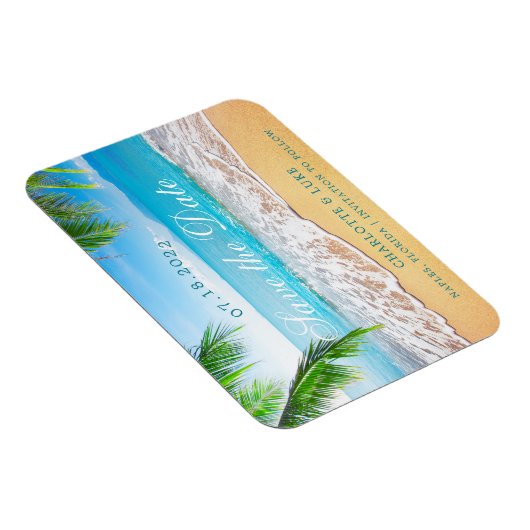 Strandscène De datum opslaan Magneet (Rechterzijde)