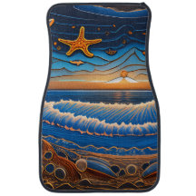 Strandscène en zeester, Set van Automatten