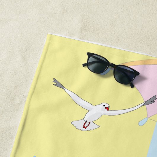 Strandscène geanimeerde strandlaken (In situ)