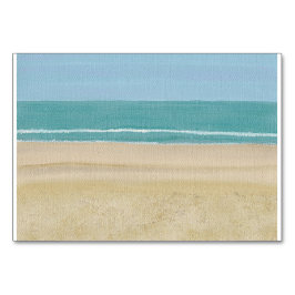 Strandscène, het Lezen van Flashcards voor Volwass Kaart