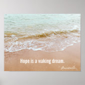 Strandscène met Aristoteles citaat Poster (Voorkant)