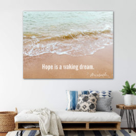 Strandscène met Aristoteles citaat Poster