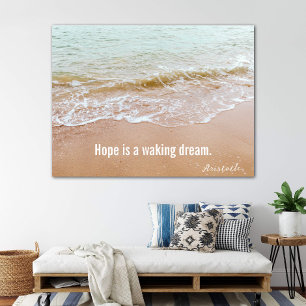 Strandscène met Aristoteles citaat Poster