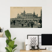 strandscène Ostend, siësta Poster (Thuiskantoor)